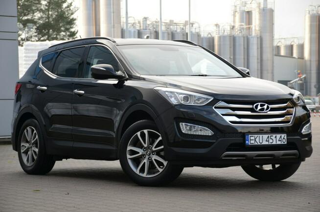 Hyundai Santa Fe Czarny Zarejestrowany 2.4GDI 192KM Serwis Skóra Bi-xenon Navi Kamera