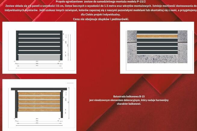 Ceownik trapezowa 15 cm, ogrodzenia nowoczesne