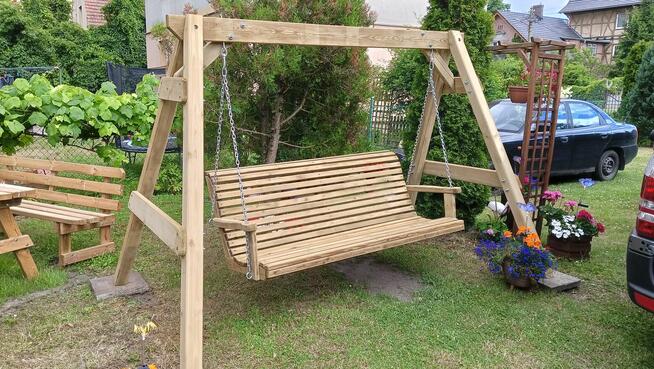 HUŚTAWKA Ogrodowa DREWNIANA Solidna Meble Ogrodowe