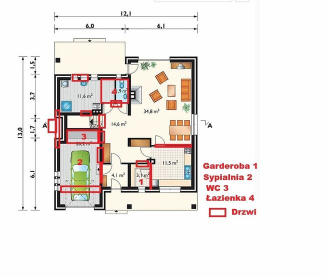 Dom dwurodzinny z garażami i dużą działką