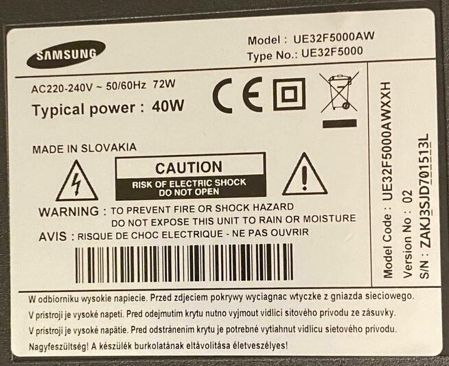 Samsung UE32F5000AW – 32 Full HD, 100 Hz, LED