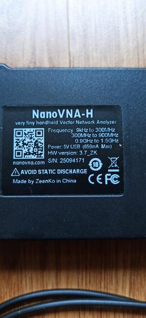 NanoVna-H Analizator widma do anten i radia VHF UHF SWR