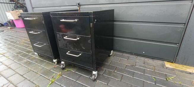 Metalowa szafka warsztatowa na kółkach • ciężka, solidna • 3