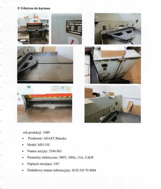 Maszyny introligatorskie - na sprzedaż