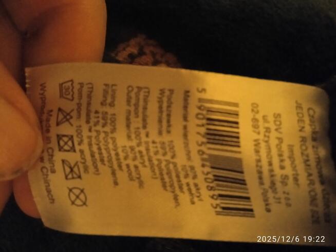 Czapka dziecięca rozmiar one size