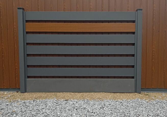 Ogrodzenie nowoczesne panel zamknięty szerokość 15 cm