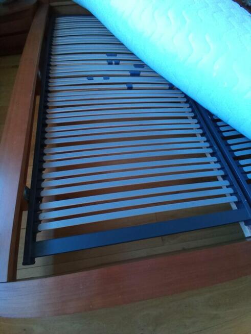 Duże łóżko szafki nocne lampy stelaż 180x200cm tanio