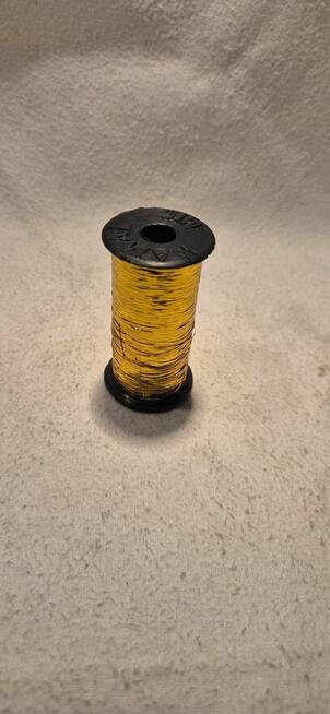 Złote nici błyszczace efekt wow! szpulka syntetyczne