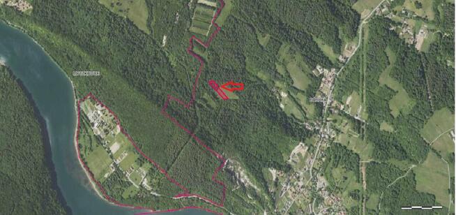 Uzbrojona działka widokowa na wzgórzu w Bieszczadach