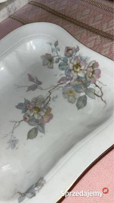 Salaterka z kwiatami jabłoni. Carl Tielsch Porcelana z manuf