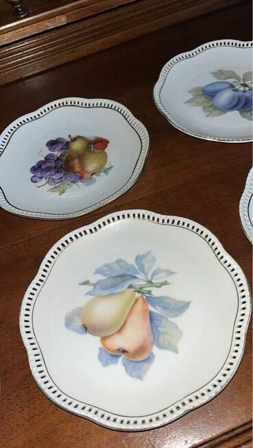 Talerzyk z owocami - ażur. Syg. Schumann Arzbeg. Bavaria.