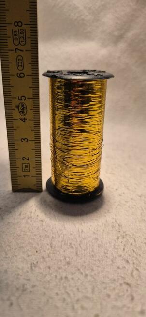 Złote nici błyszczace efekt wow! szpulka syntetyczne