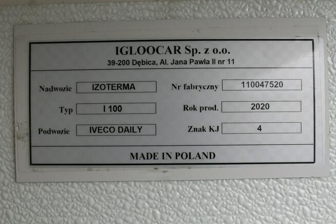 Iveco Daily 35S16H3 IGLOOCAR IZOTERMA 3.0 HPI Salon PL GWARANCJA SelectCar+ FV 23%