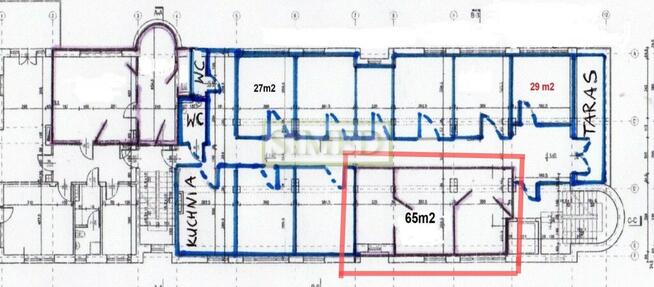 Biuro 3 pokoje , parking ,dostęp24h,recepcja .