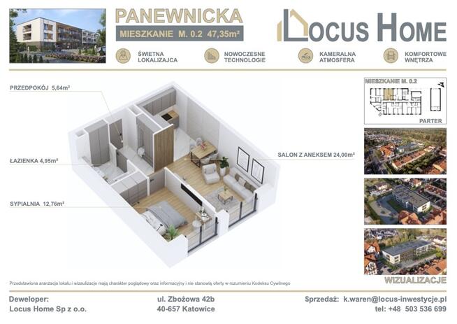 Nowoczesne 2-pokojowe mieszkanie z OGRÓDKIEM