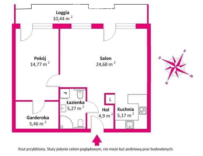 Funkcjonalne mieszkanie - 2 pokoje, Białołęka 60m2