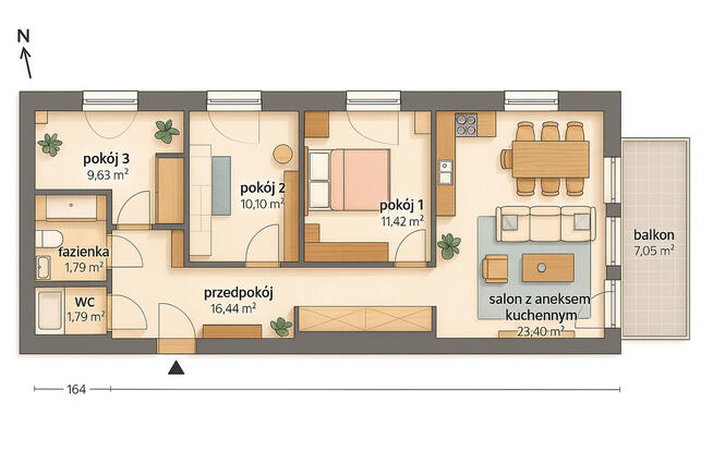 ⭐️4 pokoje balkon 7m odbiór marzec 2026 ⭐️