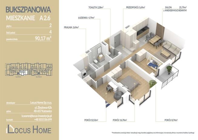 Mieszkanie 4-pokojowe Katowice ulica Bukszpanowa