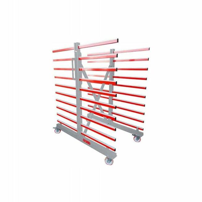 Dwustronny rozciągany wózek lakierniczy regał Holzmann