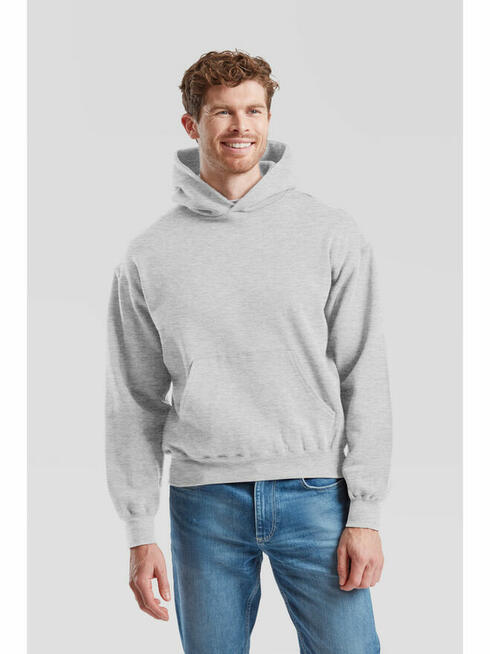 Gruba Bluza z kapturem kangurka czarna FRUIT of the LOOM