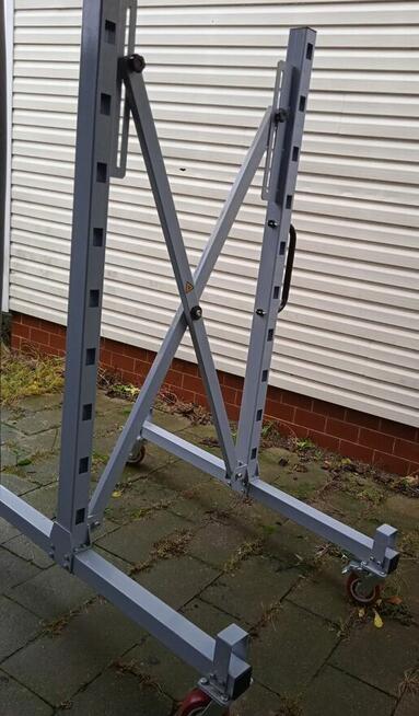 Dwustronny rozciągany wózek lakierniczy regał Holzmann