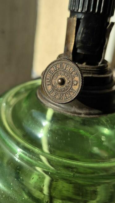 Lampa naftowa typu Kosmos Burner firma G. F. Opitz Berlin