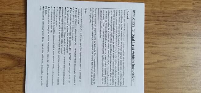 ABBREE AR-318 Mini radio mobilne 25W dwuzakresowe UHF VHF