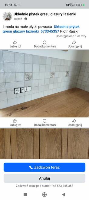 Fliziarz glazurnik oferuje swoje usługi wykończenia wnętrz