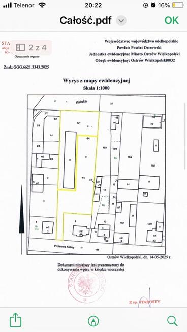 Działka inwestycyjna - 3401m2 - centrum Ostrowa