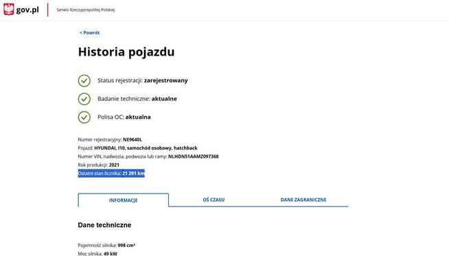 Hyundai i10 Benzyna Zarejestrowany Ubezpieczony