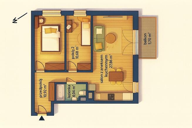 ⭐ Ostatnie takie 3 pokoje odbiór marzec salon 28m ⭐