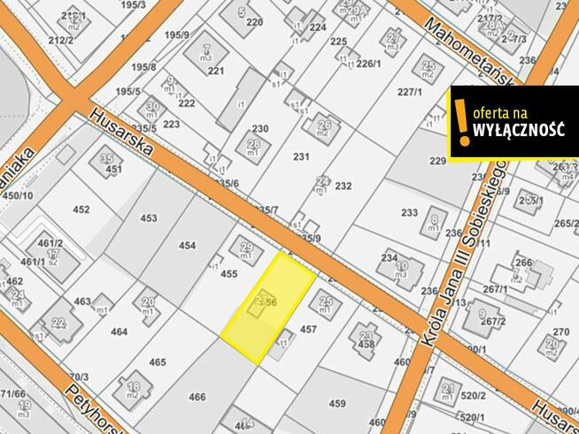 Działka budowlana Kielce, Husarska