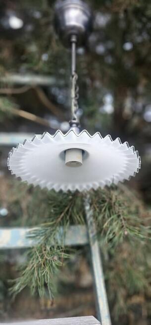 Lampa zwis szklany piękny klosz