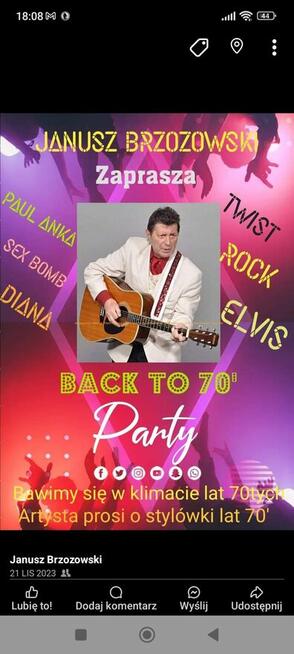 Świetny muzyk piosenkarz DJ i wodzirej