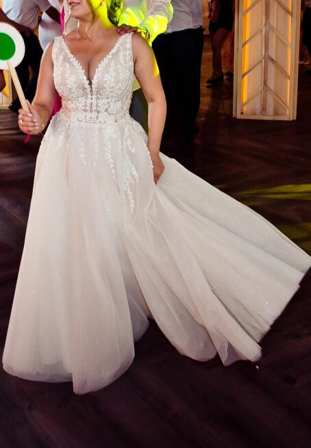 Suknia ślubna Mari Lill Błyszcząca Krój A