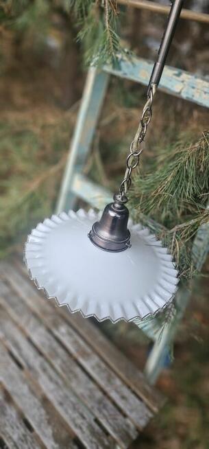 Lampa zwis szklany piękny klosz