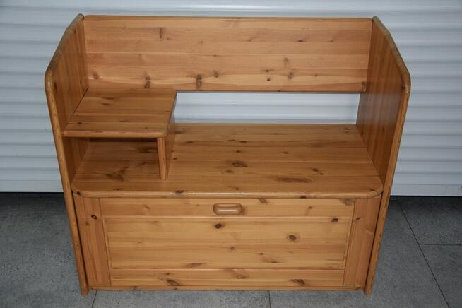 szafka na buty z siedziskiem z drewna sosnowego