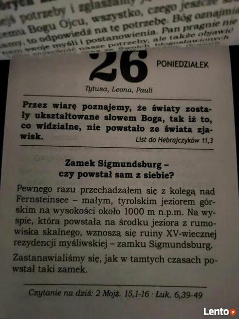 Kalendarz Katolicki 2026 - listkowy zdzierak