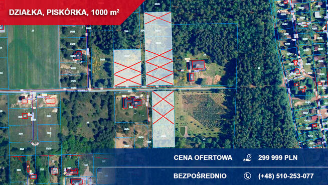 Działka budowlana 1000 m² – Piskórka, gm. Prażmów