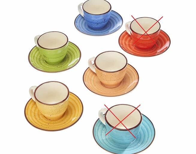 Komplet 6 Filiżanek 90 ml - Tognana Art&Pepper