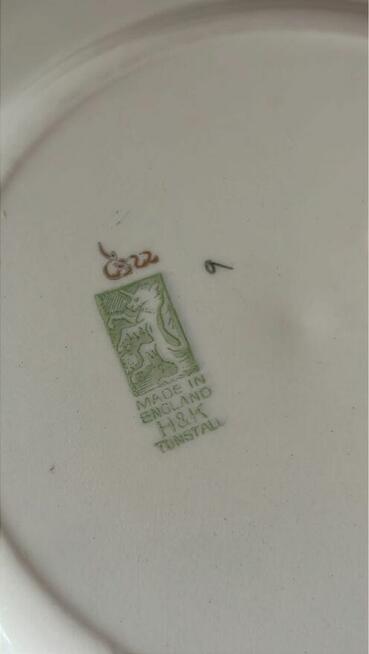 Patera- talerz. Syg. H&K. Tunstall. Made in England.
