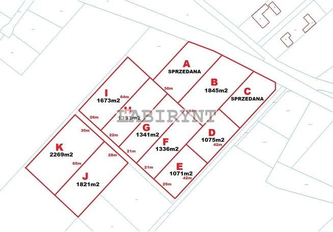 Kamienica Polska, działka budowlana 1336m2, 21x64