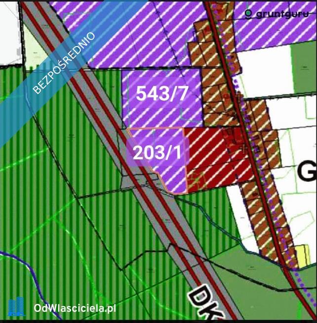 Dzialka inwestycyjna przy S-3. 3 km od '' Węzeł Myślibórz. Grunt inwestycyjny.