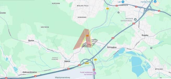 Działka budowlana Aleksandrowice gm. Zabierzów, Krakowska