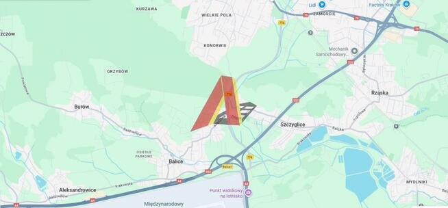 Działka budowlana Aleksandrowice gm. Zabierzów, Krakowska