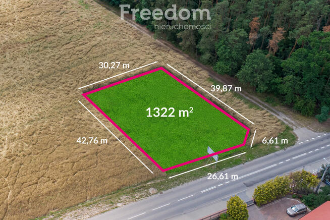 Działka 1322 m² | Media | 2 wjazdy Majdan/Wołomin