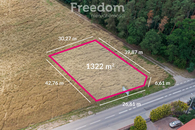 Działka 1322 m² | Media | 2 wjazdy Majdan/Wołomin
