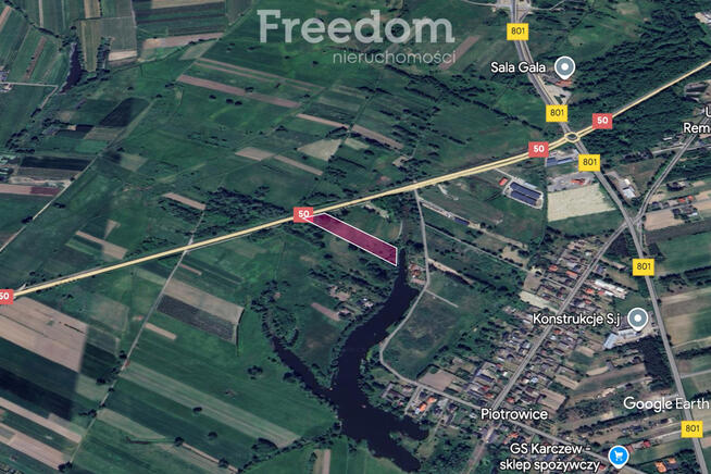 Działka rolna 1,078 ha Karczew Piotrowice DK50