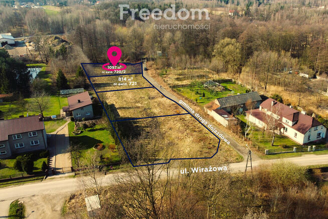 Działka budowlana z warunkami zabudowy 1106 m²