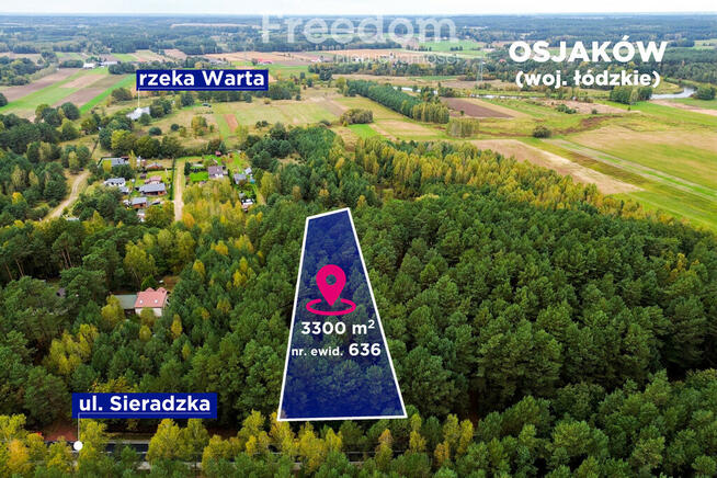 Działka budowlana w lesie 3300 m²